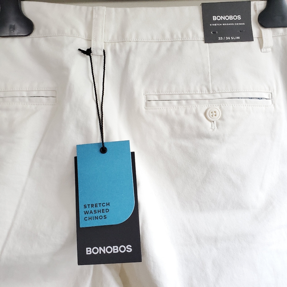 NWT Bonobos Stretch Washed Slim Chinos Size 33x34 - Picture 9 of 12